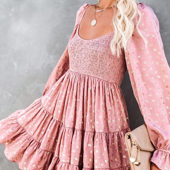 Holiday Pink Ruffle Long Sleeve- XL NWOT - Picture 3 of 9